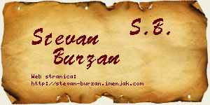 Stevan Burzan vizit kartica
